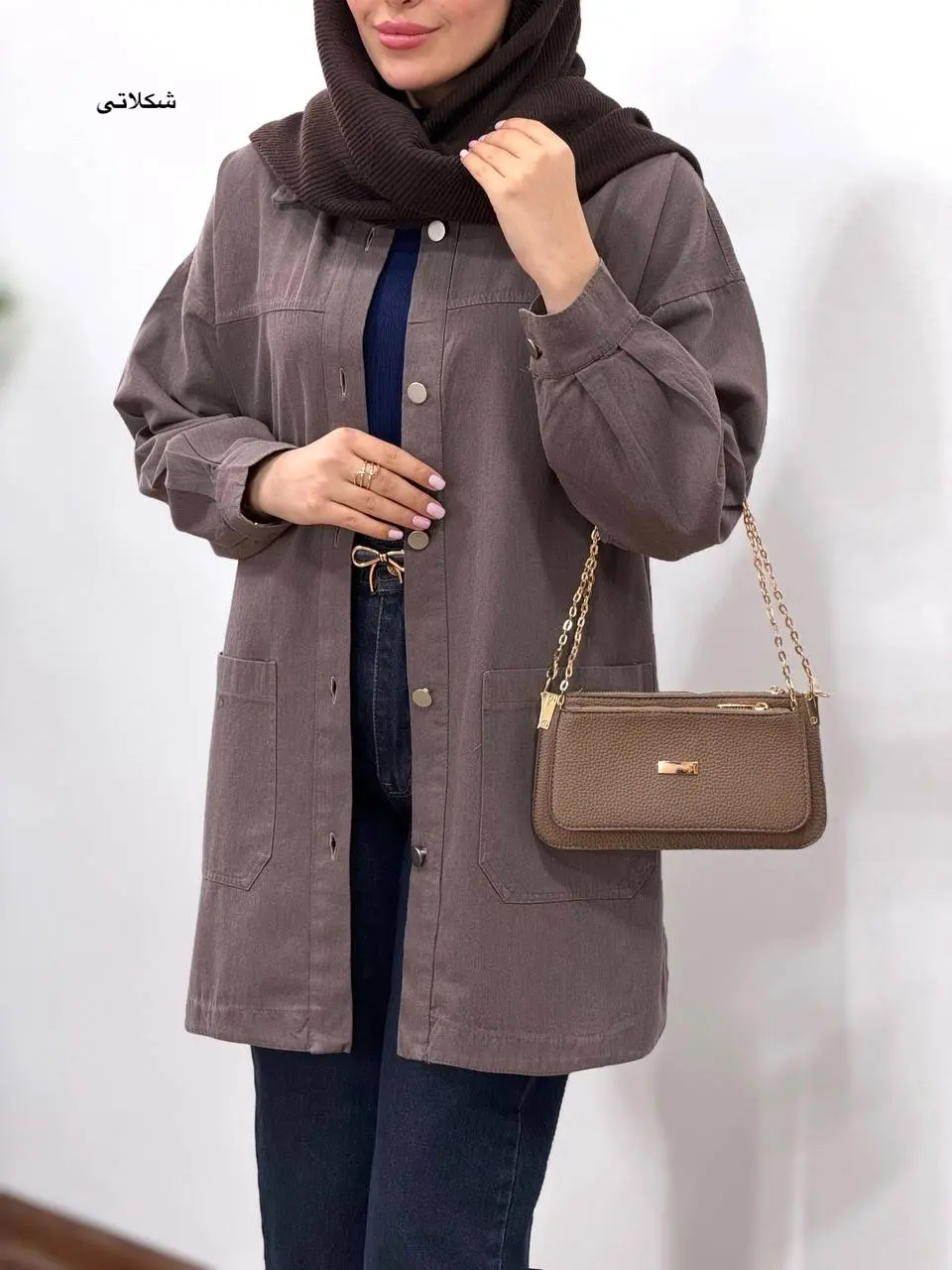 مانتو کتان کاغذی سلین